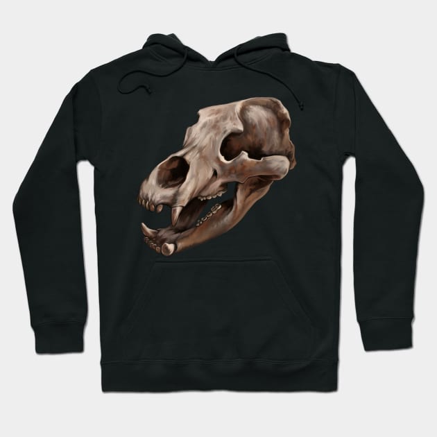 Cave Bear Skull Hoodie by Pip Tacla